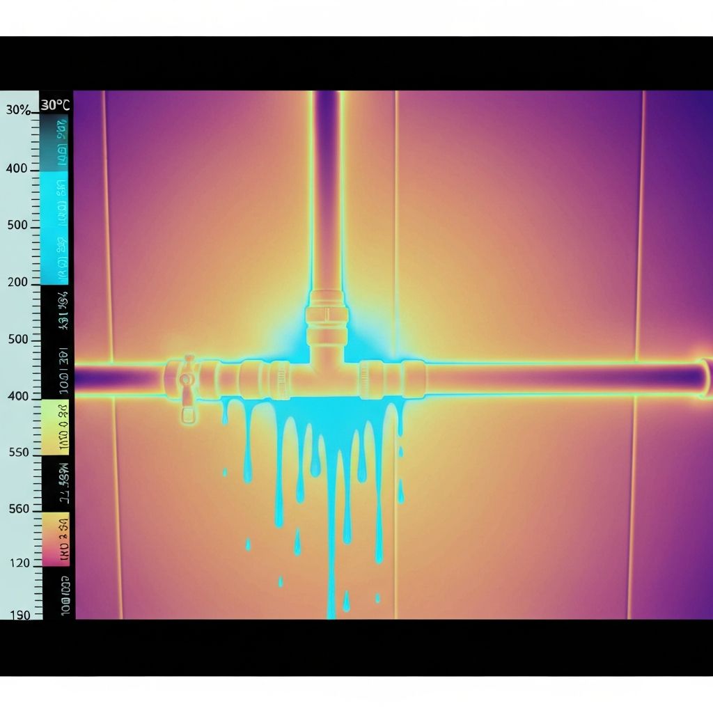 Thermal imaging of bathroom leak